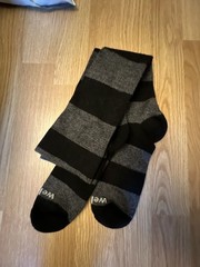 Wellow Charcoal Stripe Moderate Graduated Compression Socks