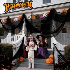 Land Guard Halloween Gauze Cloth Black 40×200 inches