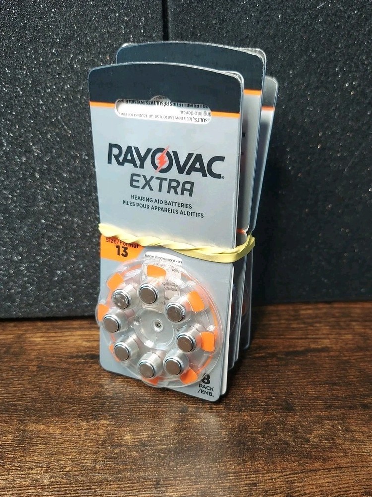 40 Rayovac Extra Mercury Free Hearing Aid Batteries Size: 13 13AE-8A