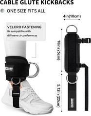 1 Pc Ankle Strap for Cable Machine Professional Kickback Ankle Strap for Glute