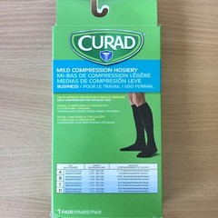 Curad Mild Compression 8-15 mmHg Hosiery Socks – Black – 1 Pair Business SMALL