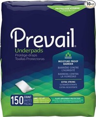Prevail Total Care Disposable Underpads Fluff 23X36″ / 150 pads