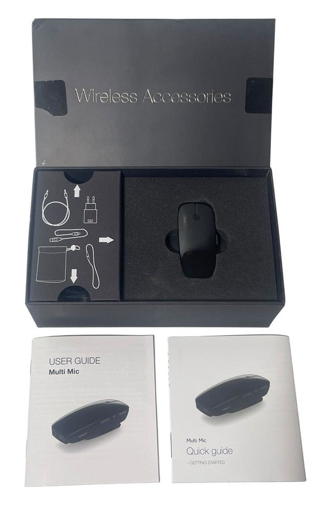Multi Mic Hearing Aid Accessories Charging Cord Users Guide Quick Guide and Box