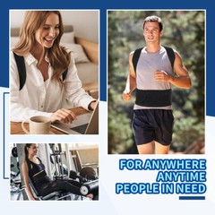 Posture Corrector Lumbar Low Back Support Shoulder Brace Belt Unisex Women Men