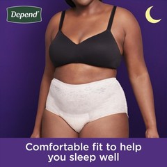 64 Count Depend Night Defense Adult Incontinence & Postpartum Bladder Leak Small