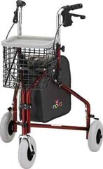 Nova Traveler 3-Wheel Folding Rolling Mobility Walker Rollator – 5 Colors