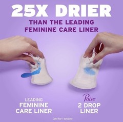 💜 POISE 💜 FRESH PROTECTION ●DAILY LINERS● (8-COUNT) 2💧 Very Light Regular.