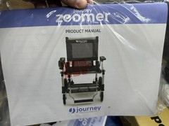 Journey Zoomer 08360 Blue Electric Folding Wheelchair Right Hand Control