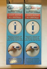 2 EZ GRIP Bathroom Suction Handle Tub Bath Wall Shower Easy installation!