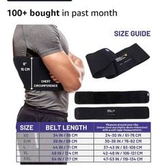 Everyday Medical Adjustable Rib Support Belt, Compression, Black, 6 in