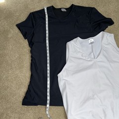 2 Underworks Mens Concealer Compression Crew & V Neck Model 998 3XL Black&White