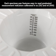 Graduated Specimen Collector Pans [Pack of 1] Toilet Nursing Hat for Urine, Vomi