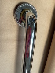 GINGER- CANTERBURY 16″ GRAB BAR CHROME AND POLISHED BRASS ACCENT – DISPLAY SALE