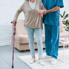 Walking Cane-Folding CaneAdjustable Colorful Walking Stick for Men & Women Black