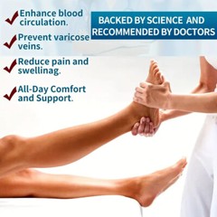 Zip Up Compression Socks Support Hose Unisex Edema Diabetic Varicose Vein Travel