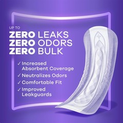 Always Discreet Incontinence Pads Moderate Absorbency Long Length 54 Count