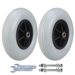 Wiykkur Wheelchair Caster/Wheels (Pair) 8 Inch 8″x 2″ (200×50) Solid Tire Wheel,
