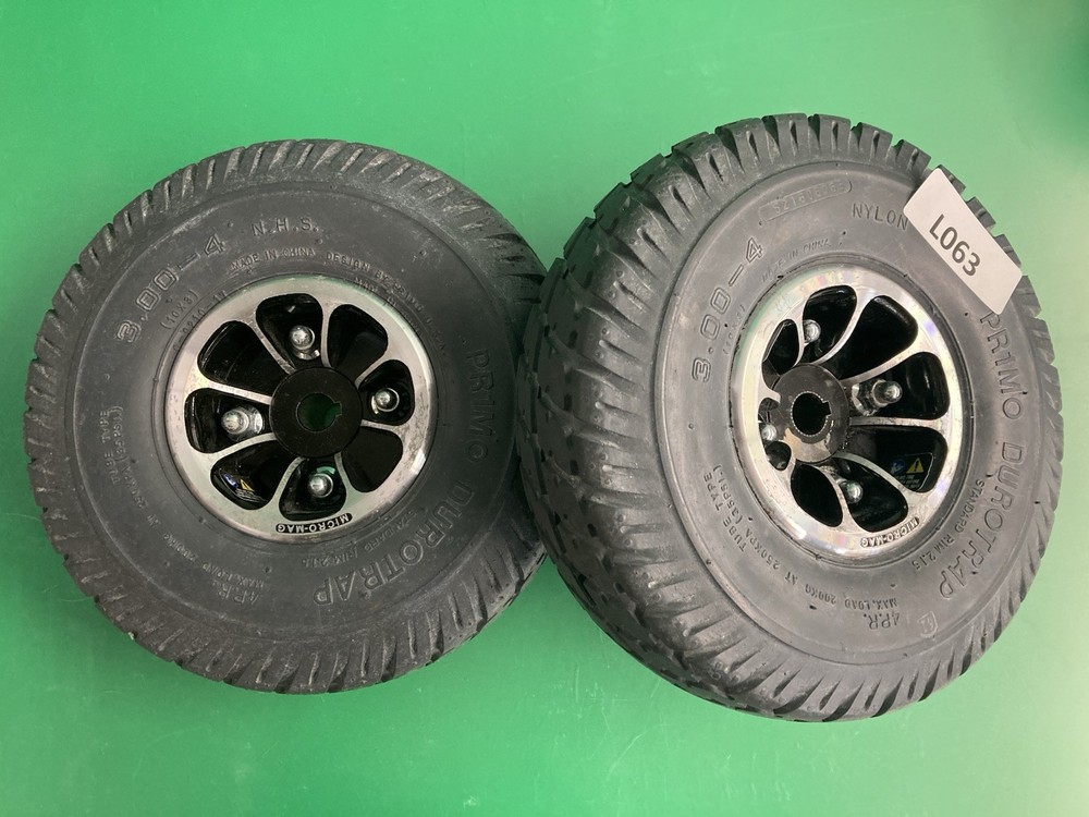 Dark Gray Drive Wheel Assembly for the Pride J6 Power Wheelchair #L063