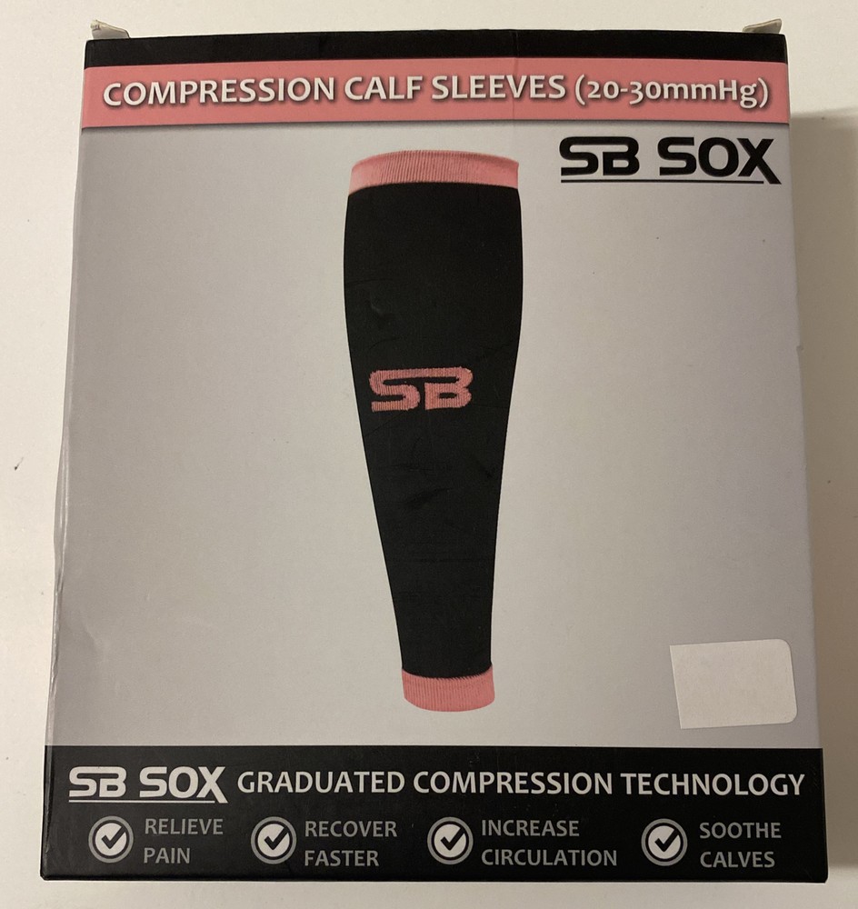 NEW SB SOX Compression Calf Sleeves Size Small Pain Relief Recovery Circulation