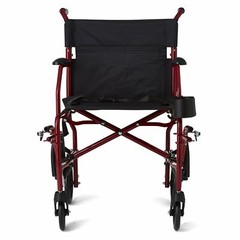Medline Ultra Lightweight Transport Wheelchair for Adults, Foldable, 19-Inch …