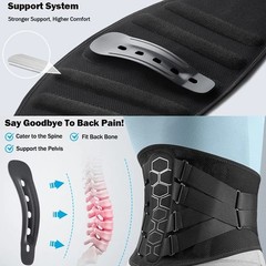 Back Support Lower Back Brace Pain Relief Lumbar Support Belt Sciatica Men Women