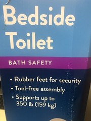 Walgreens Bath Safety Bedside Toilet – Supports up to 350 Pounds – Item # 404635