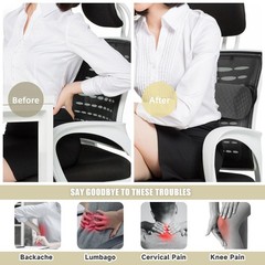 Lumbar Roll Pillow for Lower Back, Support Long-15*4.3“, Dark Grey