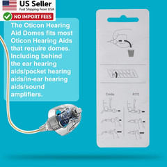 Oticon MiniFit Single Vent Bass Domes 8mm Hearing Aid Supplies 2 Packs FROM USA