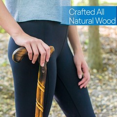 Rms Wood Cane – 36 Inches Natural Wood Walking Stick – Handcrafted Wooden