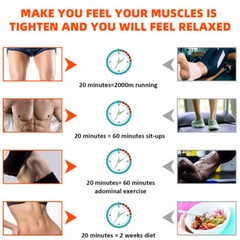 43in-59in EMS Abdominal Muscle Toning Trainer ABS Stimulator Toner Fitness Belt