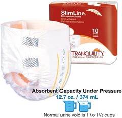 Tranquility Slimline Adult Brief Small 24-32in Heavy Absorbency – 2 Cases of 100