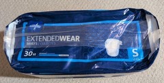 Medline Extendedwear Adult Briefs, 30 Count 19-31in, Anti Leak Guard Small 26