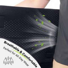 SOLOEVER Hip Brace for Women & Men, Sciatica Pain Relief Devices, Left, Black