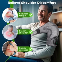 Touch Screen Heated Vibration Shoulder Massager Brace Joint Support Relief Pain
