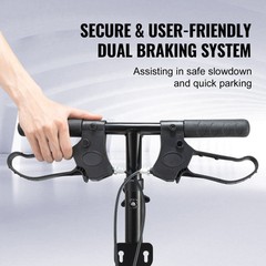 VEVOR Knee Scooter Aluminum Steerable Knee Walker Folding Recovery Scooter 350LB