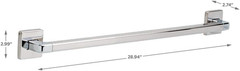 Polished Chrome 24-Inch Angular Grab Bar for Safety and Modern Style