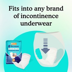 Because Maximum Incontinence Booster Pads – Adult Diaper 20 CT