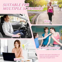 TEE TEA Shoulder Posture Corrector for Women & Men – Adjustable L/XL, Pink