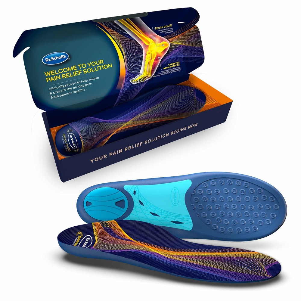 Dr. Scholl’s Plantar Fasciitis Men’s 9.5-10 / Women’s 10.5-11, Multicolor