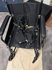 Airgo Folding Walker with One Touch Button 5″ Wheels and Glide Skis by Drive