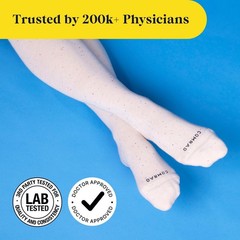 Knee High Compression Socks 15-20mmHg – Soft Cotton, Breathable, Unisex, Comfort