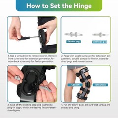 Komzer ACL Knee Brace XXL Right – Hinged ROM Orthosis for Ligament Injuries NEW