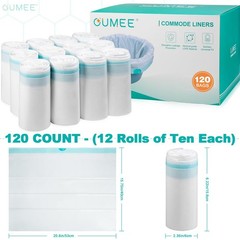 Disposable Commode Liners 20.8×15.75 in – Leak-proof Portable Potty Bags