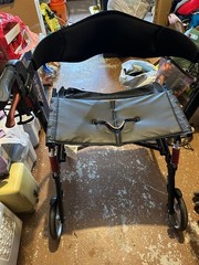 Drive F-22 Rollator Walker GV974RD Handle Breaks Red Seat Pouch (Local Pick-up)