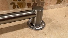 Moen YG0418BN Align 18-Inch Modern Designer Grab Bar Brushed Nickel Bent Flanges