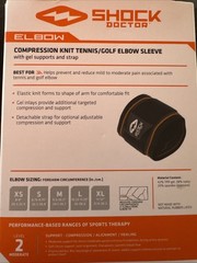 Shock Doctor Compression Tennis / Golf Elbow Support Sleeve Large