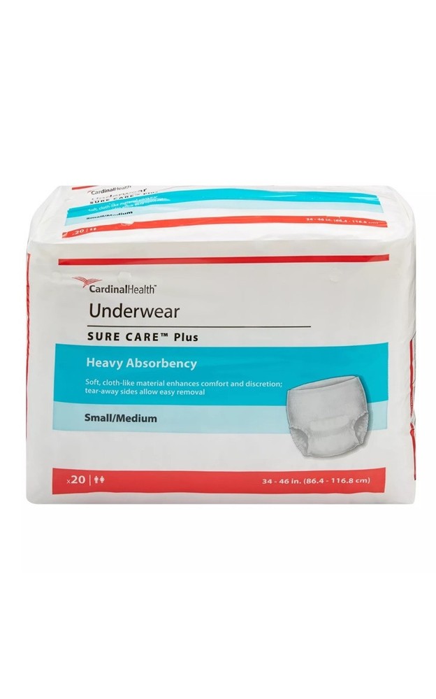 Cardinal Sure Care Plus Adult Disposable Pull On Up Underwear Diapers Lrg 36 Ct