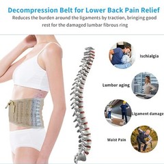 Decompression Back Brace Lumbar Belt Spinal Support & Extender Belt Air Traction