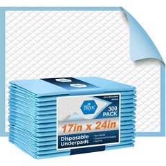 MED PRIDE Disposable Underpads 17×24 (300 Ct) Puppy Training Pads, MAX Absorbent
