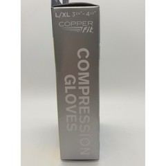 Copper Fit Ice Menthol Infused Compression Gloves Black L/XL 1 Pair Unisex. 1B